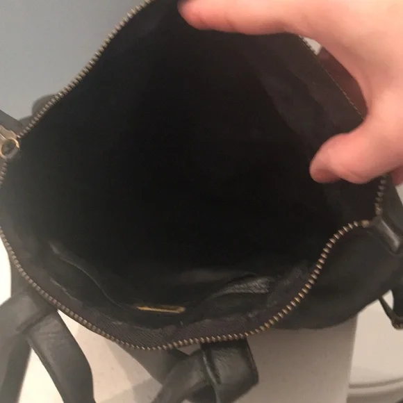 Black leather Backpack - Picture 8 of 12